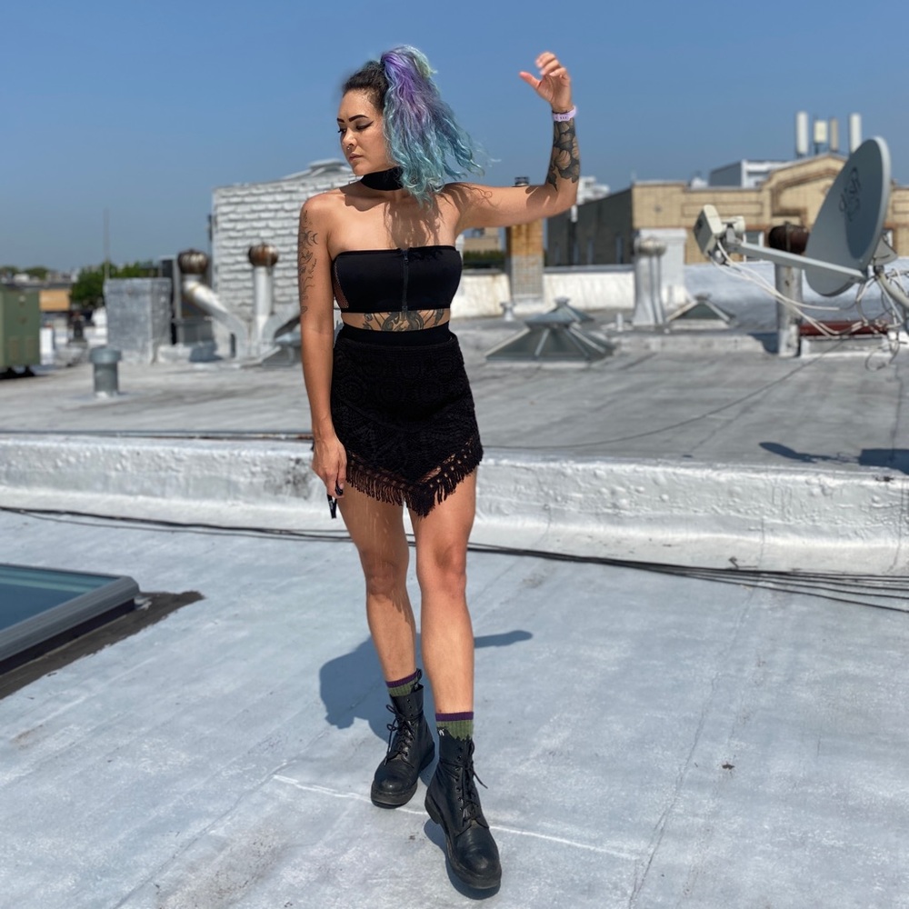 Nun Bangkok triple piece crop top bra top - Picture 4 of 9